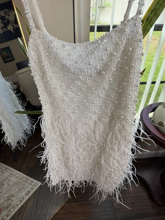 Nadine Merabi Carrie White Mini Dress - Picture 9 of 9